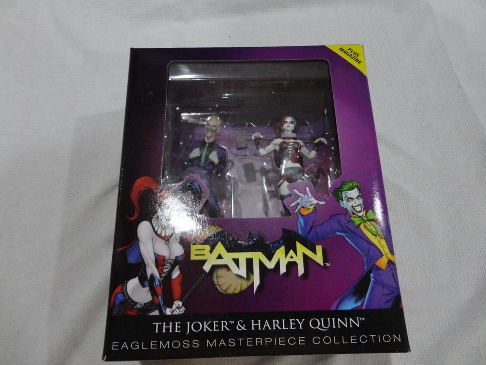 DC Batman Eaglemoss Masterpiece Collection The Joker & Harley Quinn Figurines