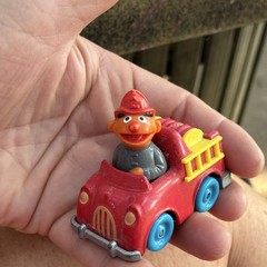 Die Cast Metal Sesame Street Cars Big Bird Popcorn Truck & Ernie VTG 1981 1983