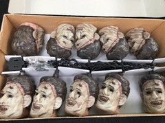 NECA The Texas Chainsaw Massacre Leather Face Head Lite Decorative Light Strand