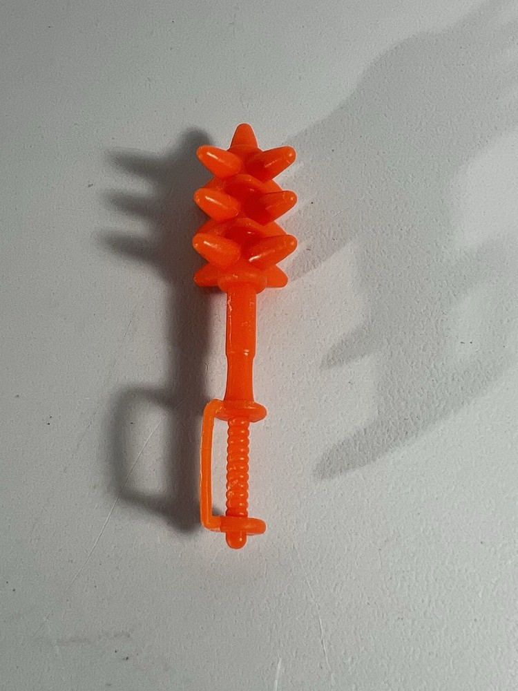 Vintage 1985 MOTU Spikor ORANGE BATTLE CLUB MACE WEAPON Masters of the Universe