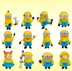 10Pcs/Set Kawaii Minions Toys 3D Eye Despicable Action Figure Kids/Adults Decora