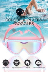 Kids Swimming Goggles (3-15 Years) – Big Frame HD View, Anti-Fog, No-Leak