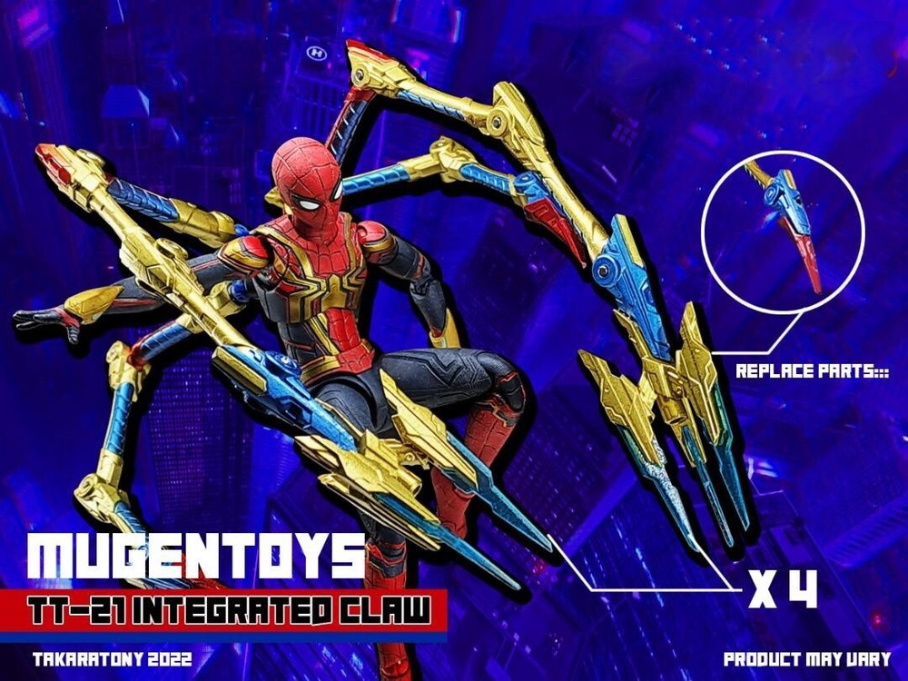TT-21: Mugen Toys Blue Red & Gold Claw upgrade kit for 1/12 SHF Spiderman