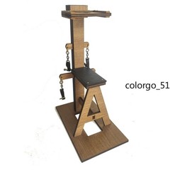 1/6 Wood Guillotine Scene Props Accessories For 12” Action Figure Model DIY NEW