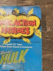1975 MEGO Comic Action Heroes THE INCREDIBLE HULK 3.75″ Rare 1st Issue Card