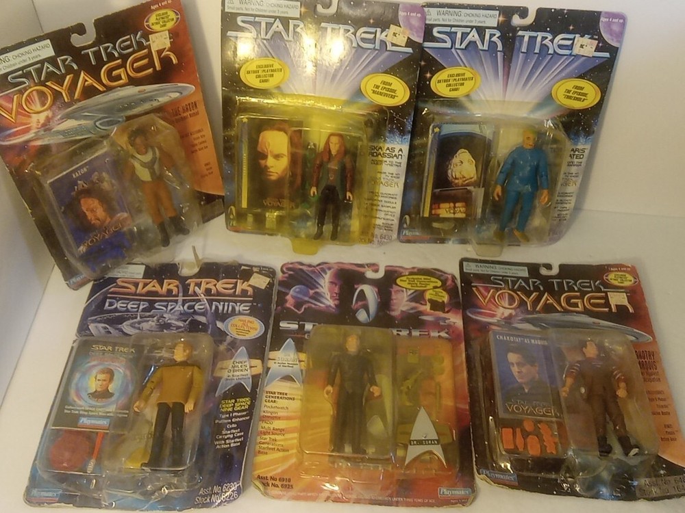 Star Trek Mixed Lot of 6 Figures Mixed Series Chakotay, Dr. Soran, Chief O’Brien