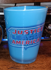 Justice League America DC Comics Blue Plastic Cup 10-12oz, rare free ship,