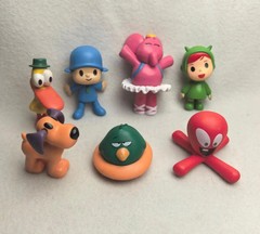 7Pcs Pocoyo Figure Set – Duck Elephant Bird Anime Model Ornaments Kids Toy