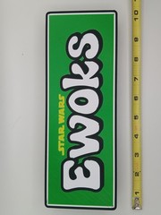 Retro Ewoks star wars logo lightbox sign for Star Wars display
