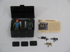 Hasbro Gi Joe Rapid Deployment Force Shockwave & Fast Draw w/ Weapons & Case VG