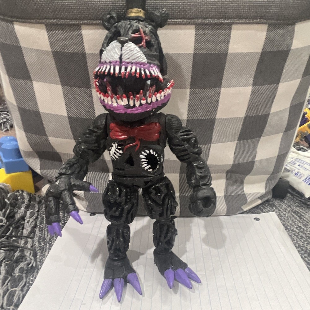 Five Nights at Freddy’s Freddy Fazbear Bear Action Figure Black Purple Red