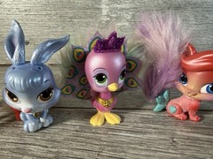 Disney Princess Palace Pets Figure Toy Furry Tail Crown Lot of 6 Cats Bunny Pony