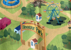 Dinosaur Park Play Mat Children’s Felt Pretend Play 70cmx80cm EUC