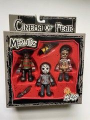 2002 Cinema Of Fear Jason Freddy Leatherface Mini Figures Horror Mezco Mez Itz