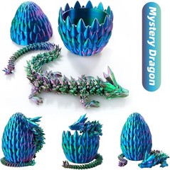 Dragon Egg Crystal 3D Printed Fidget Toy Decor Articulated Gift