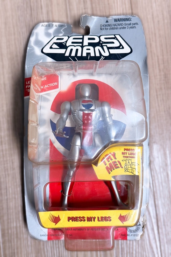 PEPSIMAN HEAD CHANGE (First Model) Action Figure Bandai Japan 1998 NEW Non Mint