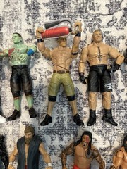 WWE 18 Piece Action Figure Lot (All Loose) Wwf WCW Lesnar Punk Giant Finn Cena