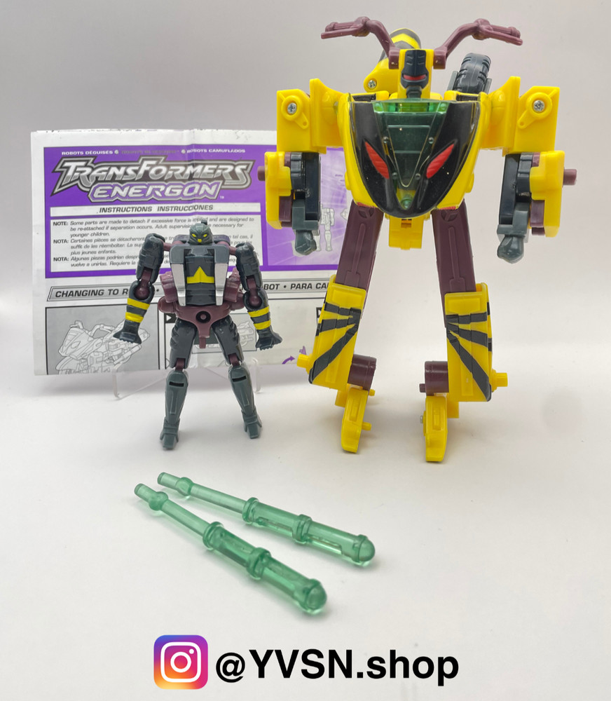 Transformers Energon Combat Class Rapid Run w Nightcruz & Nightscream – complete