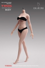 YM 1/6 Large Bust Super Flexible Girl Body W/Details For 12″ Female Figure Doll