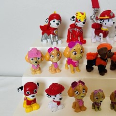 24 Pc Mixed Lot Paw Patrol Figures Dogs Chase Skye Rocky Marshall Zuma 1.5-2.75″