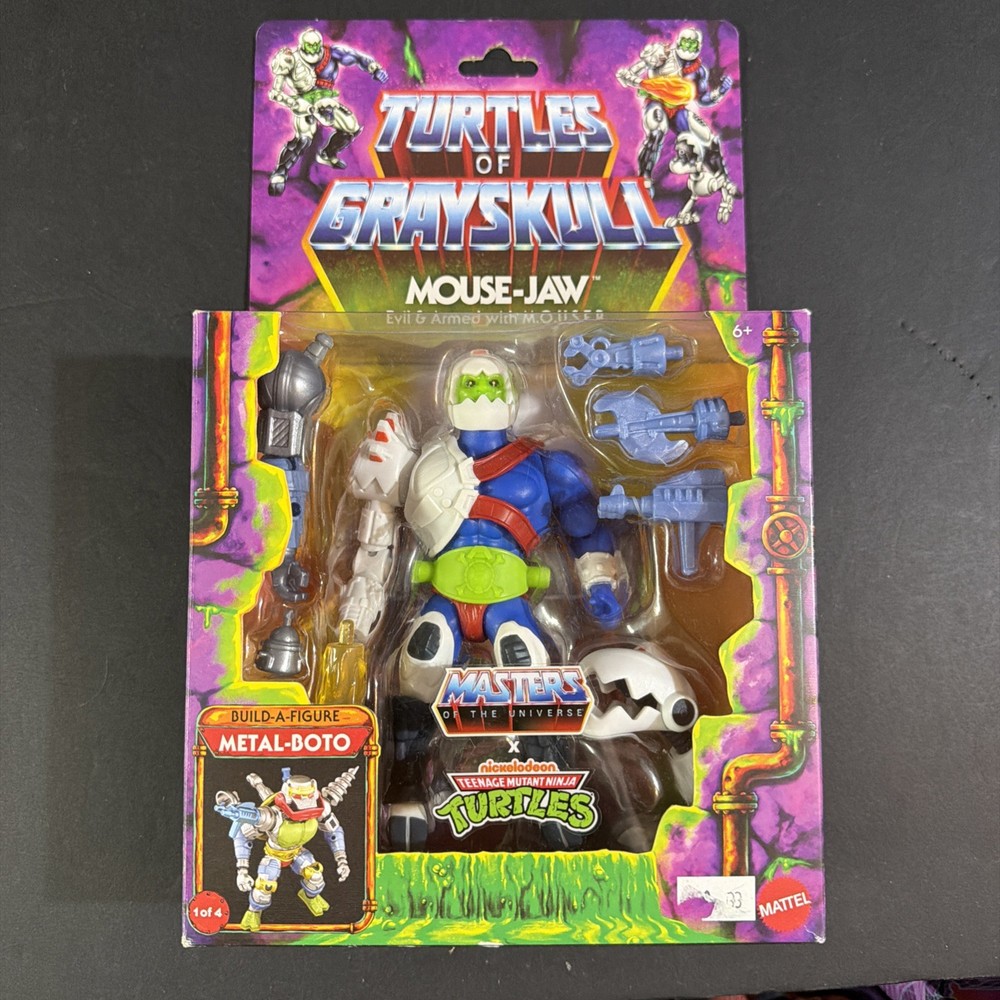 MOTU TMNT Turtles Of Grayskull Mouse-Jaw With Mouser Baf Metal-Boto Target NIB