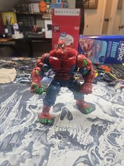 Toy Biz Marvel Spider-Man & Hulk Action Figure 2006 Red Blue Green
