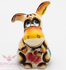 Winnie the Pooh Eeyore Donkey Russian Gzhel porcelain figurine souvenir handmade