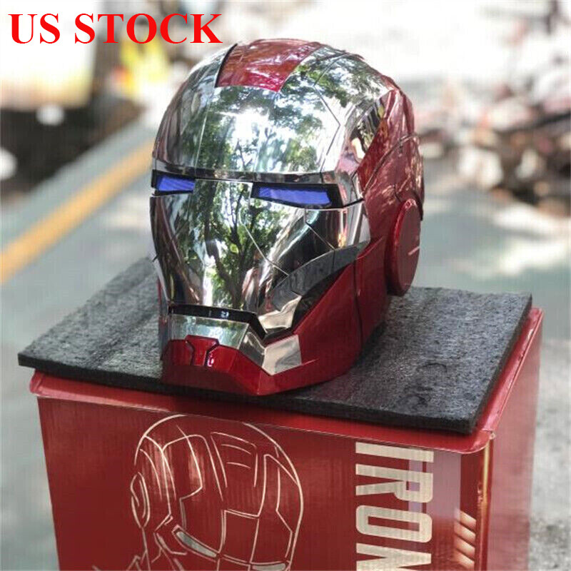 US!!! 2024 AUTOKING Iron Man MK5 1:1 Wearable Helmet Voice-control Cosplay Mask
