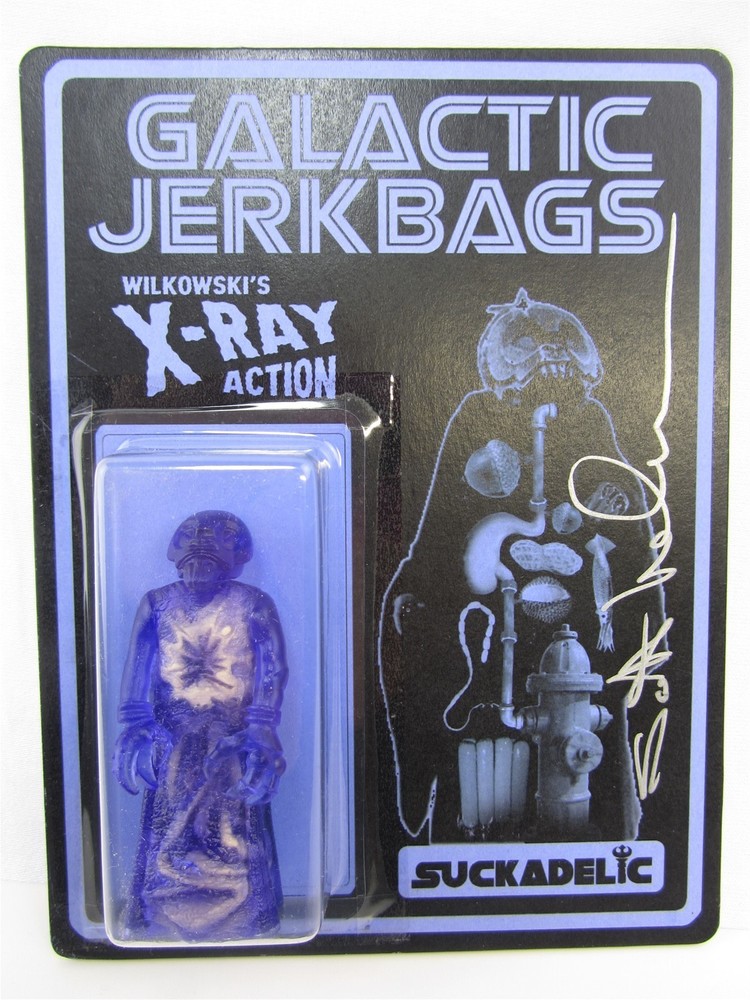 SIGNED by Scott Wilkowski – Sucklord Galactic Jerkbags Figure & Backing Board