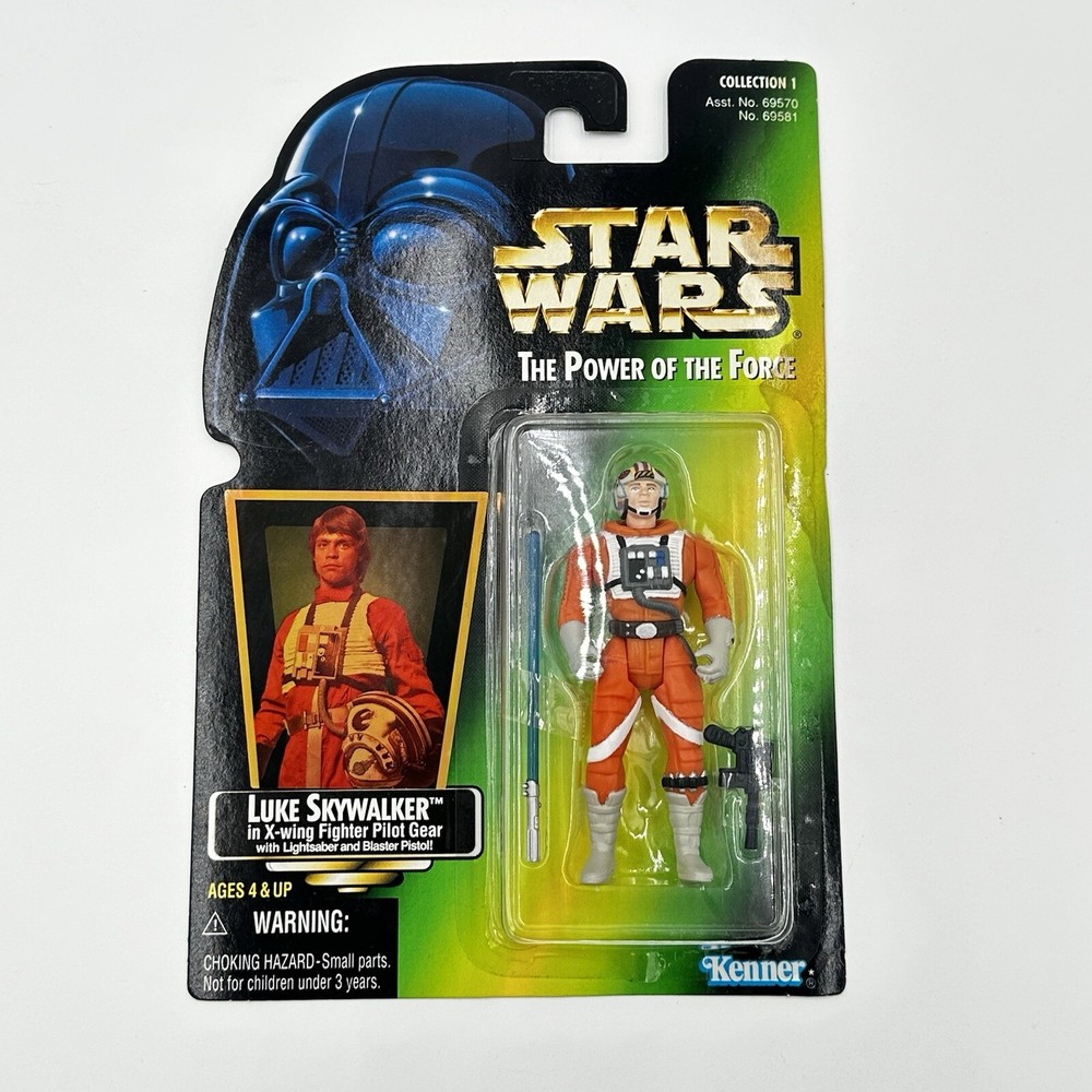 Kenner Star Wars Power of The Force Luke Skywalker X-Wing Fighter Pilot Gear New