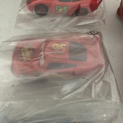 Lot Of 3 Disney Cars Bling Bling Dinoco Lightning McQueen Diecast 2/6 Box 1:55