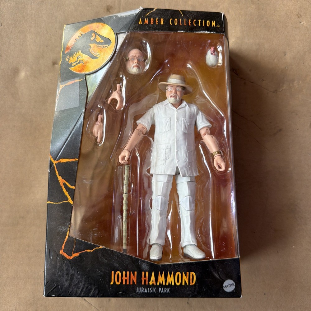 John Hammond Jurassic Park Amber Collection 6 Inch Figure SEALED 2021