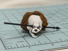 NECA IT Pennywise Clown Spear w/ Head 1/12 Figure Custom Part Welcome To Derry