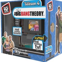 Big Bang Theory Tiny TV Classics Real Working TV And Remote Arcade Toys NIB
