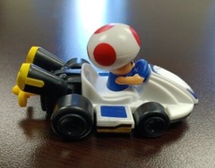 Super MARIO KART Toad NINTENDO 2014 McDonalds MUSHROOM CAR RACER Happy Meal Toy