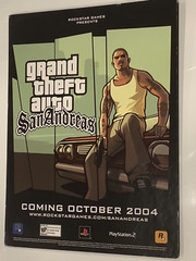 2004 Grand Theft Auto STANDEE GAME STORE Counter DISPLAY poster XBOX PlayStation