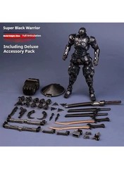 Black Warrior Mecha Ninja Action Figure 22cm – Collectible Toys