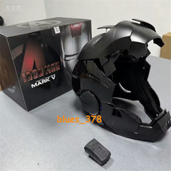 US SHIP! Iron Man MK5 Black 1:1 Cosplay Helmet Wearable Voice-control Open&Close