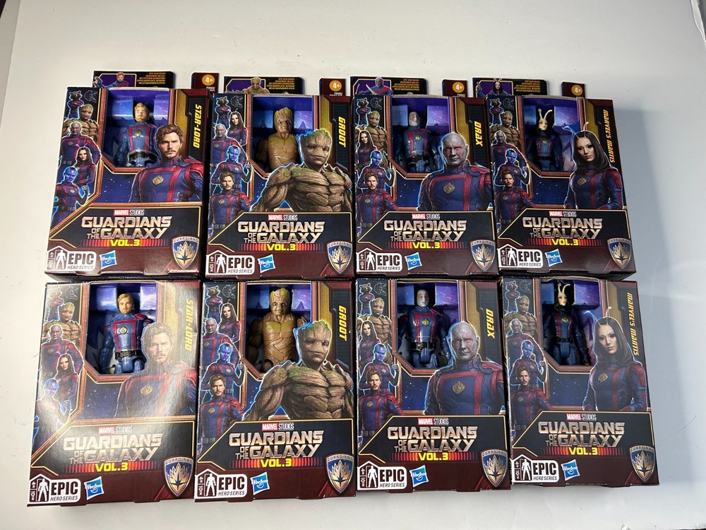 Guardians Of The Galaxy Vol 3 4” Action Figures Set of 8 Epic Hero Series NEW
