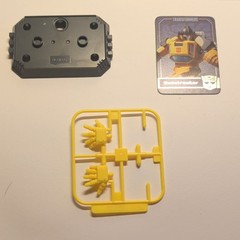 Blokees Transformers Sunstreaker Autobot Yellow Action Figure w/ Gun & Stand