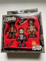 2002 Cinema Of Fear Jason Freddy Leatherface Mini Figures Horror Mezco Mez Itz