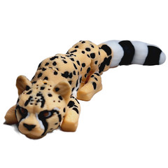 Fleximech Mini Cheetah Articulated 3d Printed 2.5″ Flexible Animals Fidget Toy