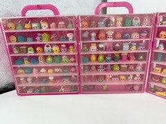 Shopkins Figures Mixed Lot 400+ Pieces with Display Cases