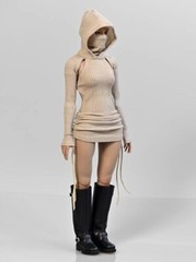 1/6 Hoodie sweater dress for 12″ female Rey figure phicen Hot Toys worldbox❶USA❶