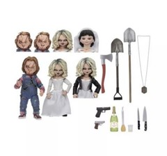 NECA ULTIMATE CHUCKY & TIFFANY 7” SCALE ACTION FIGURE 2 PACK SET BRIDE OF CHUCKY