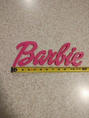 Huge! Barbie Style Logo sign decor ~12in