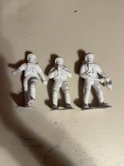Marx Lot of 3 White 6″ Space Astronaut Figures