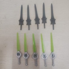 10pcs 1:12 Scale Green & Grey Sword Weapons for 6″ He-man She-Ra Action figure