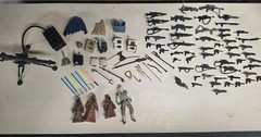 Star Wars Figures-BIG LOT. 64 FIGURES (POTF) With Accessories, Weapons, Backpaks
