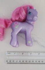VTG 2002 G3 My Little Pony Petal Blossom Shimmery Figure With Super Long Glitter